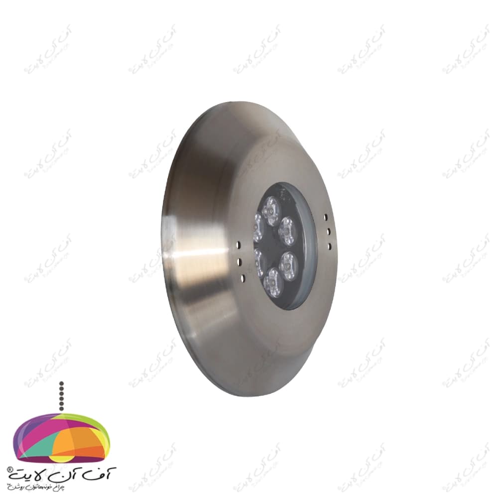 چراغ استخری روکار فلت 18 وات RGB بدنه استیل LEDMAN — تصویر ۲
