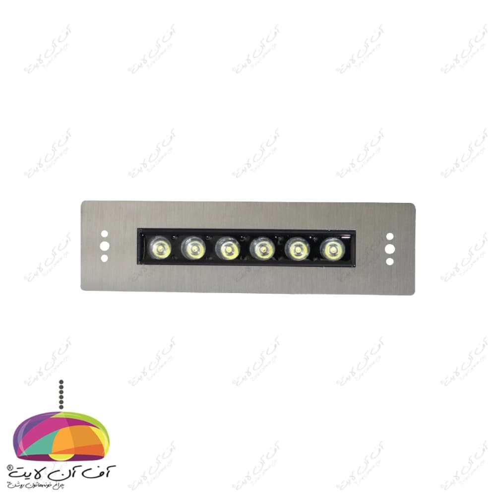 چراغ استخری توکار مستطیل 6 وات بدنه استیل LEDMAN — تصویر ۴