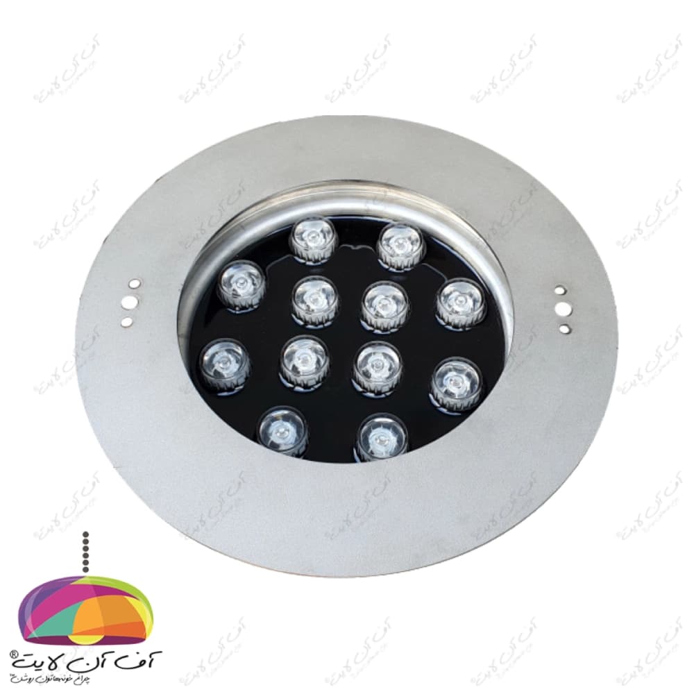 چراغ استخری توکار 36 وات RGB بدنه استیل LEDMAN — تصویر ۳