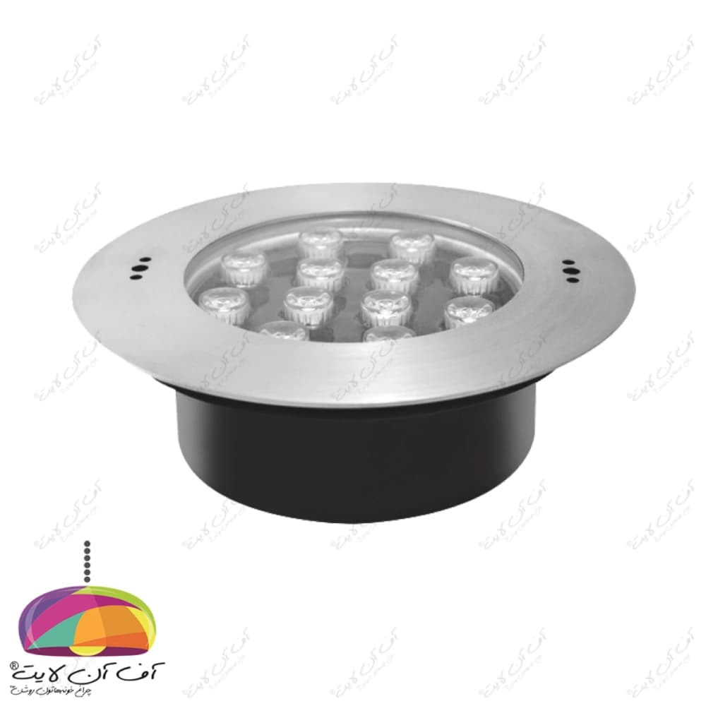 چراغ استخری توکار 36 وات RGB بدنه استیل LEDMAN — تصویر ۲