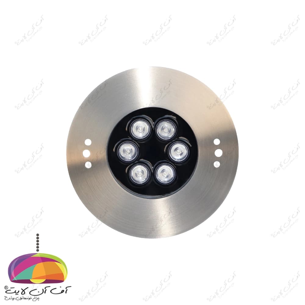 چراغ استخری توکار 12 وات بدنه استیل LEDMAN