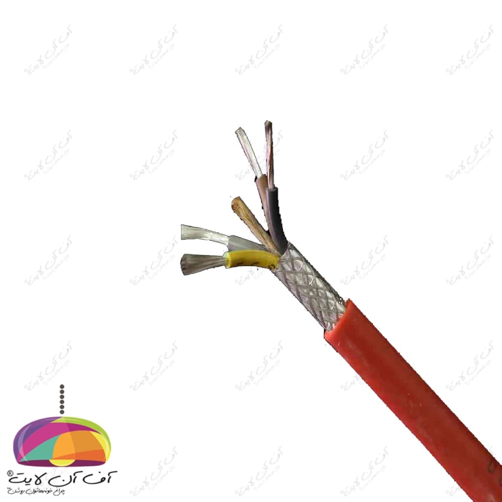 کابل 2.5×4 نسوز سیلیکونی شیلددار یاقوت — تصویر ۲