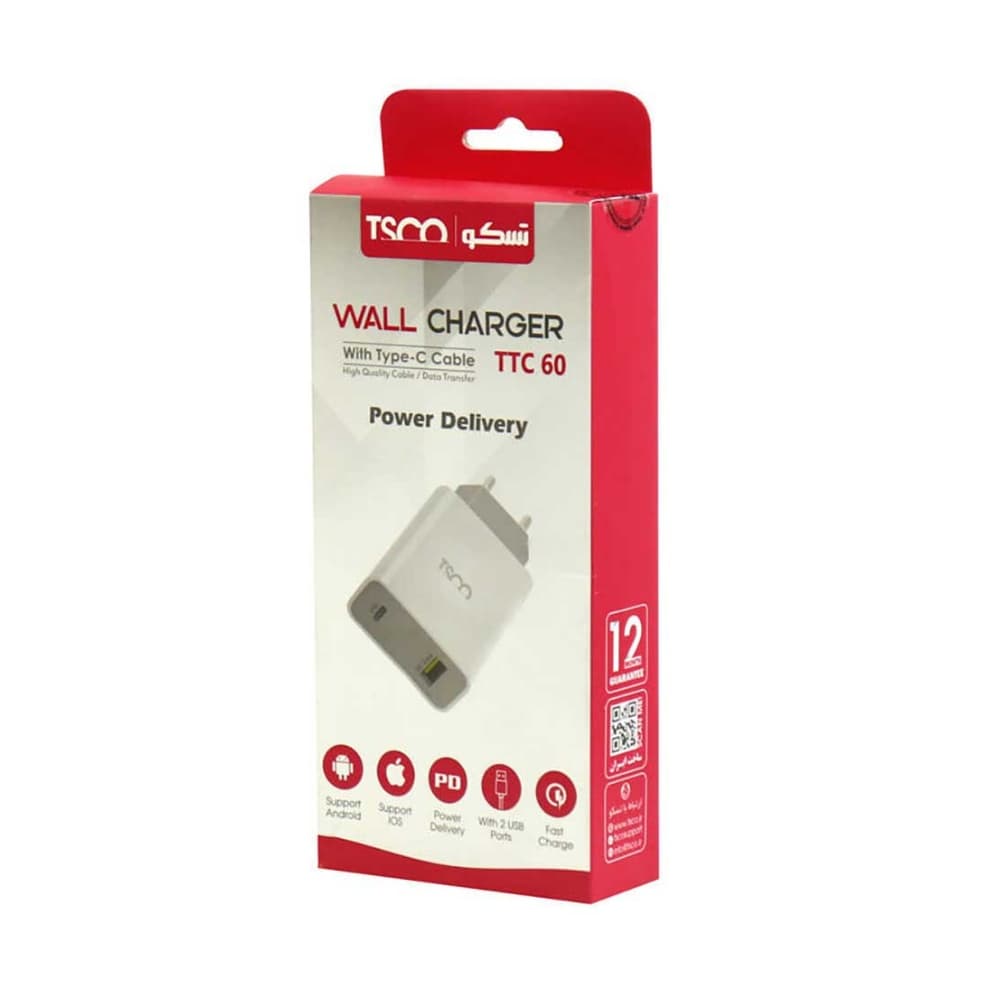 شارژر دیواری تسکو مدل TSCO TTC 60 — تصویر ۴
