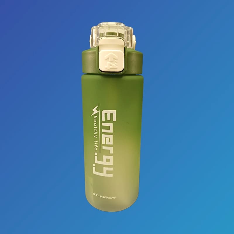 قمقمه ورزشی مات ENERGY نی‌دار 800 میلی‌لیتر | بطری آب نشکن ضد نشتی با قفل ایمنی مناسب باشگاه و مدرسه