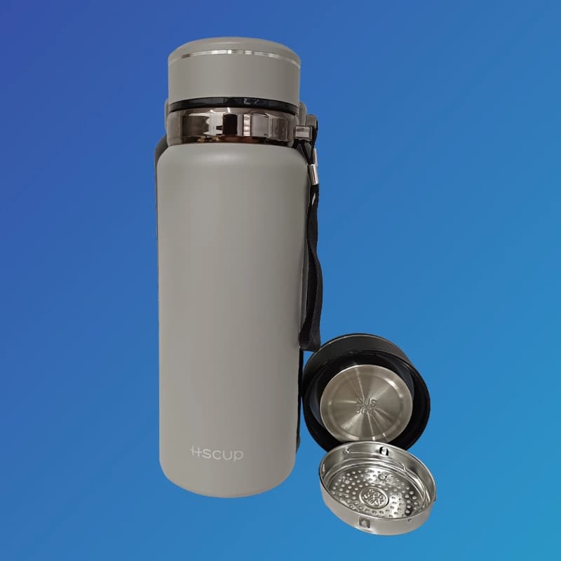فلاسک استیل دوجداره وکیوم 850 میل مدل HSCUP H-BW-1386 درب قفلی ضد نشت — تصویر ۸