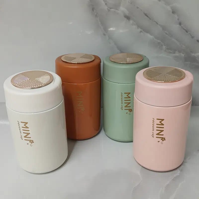 تراول ماگ مینی 260 میلی لیتری MINI | فلاسک استیل 304 دوجداره درب ضد نشت — تصویر ۵