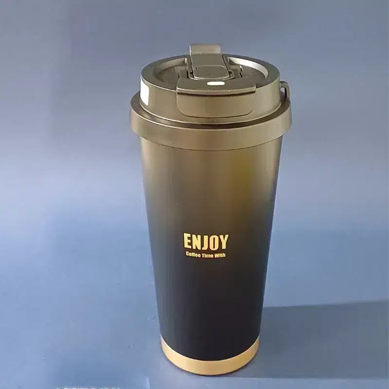 تراول ماگ اینجوی (Enjoy) دو حالته استیل | مدل Coffee Time ظرفیت 500 میلی ليتر — تصویر ۳