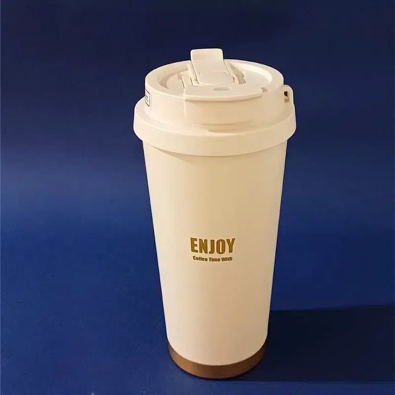 تراول ماگ اینجوی (Enjoy) دو حالته استیل | مدل Coffee Time ظرفیت 500 میلی ليتر — تصویر ۲