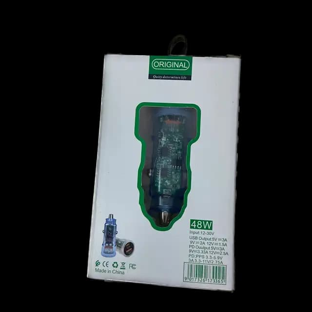 شارژر فندکی فست شارژ خودرو دو پورت QC18W + PD30W