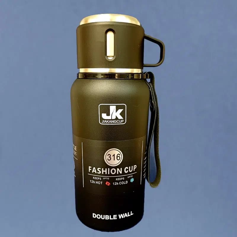 فلاسک استیل دوجداره JK Fashion Cup ظرفیت ۸۰۰ میلی‌لیتر | SUS 316 لیوان‌دار و ضدنشت — تصویر ۶