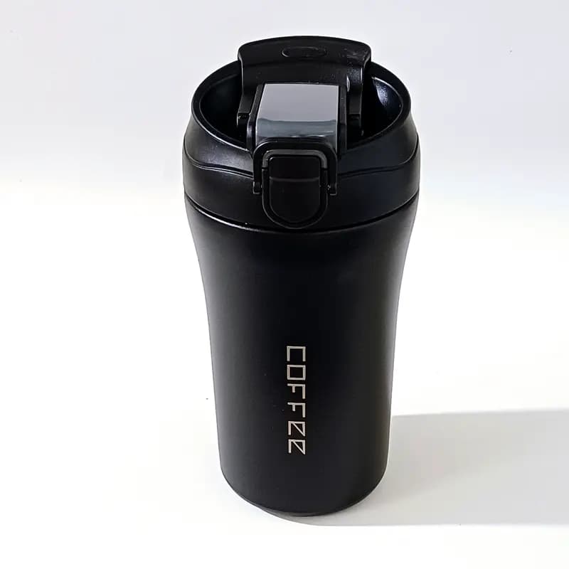 تراول ماگ کافی (Coffee) مدل دو قفله | بدنه استیل | حجم 400 میل — تصویر ۴