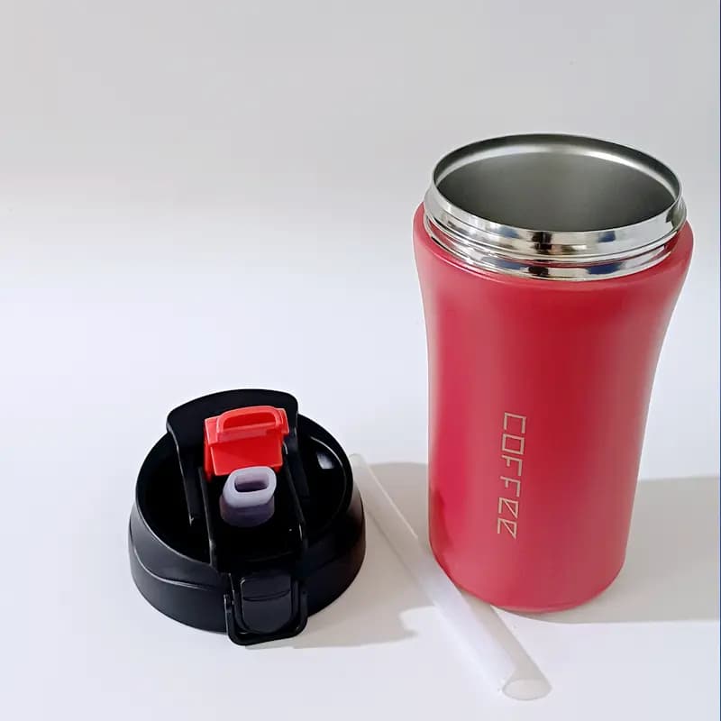تراول ماگ کافی (Coffee) مدل دو قفله | بدنه استیل | حجم 400 میل — تصویر ۷