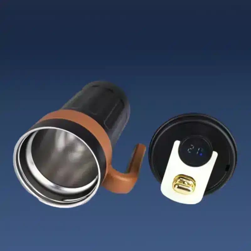 تراول ماگ دسته‌دار استیل 650 میلی‌لیتر با نمایشگر دیجیتال دما | مدل Coffee Cup — تصویر ۱۰