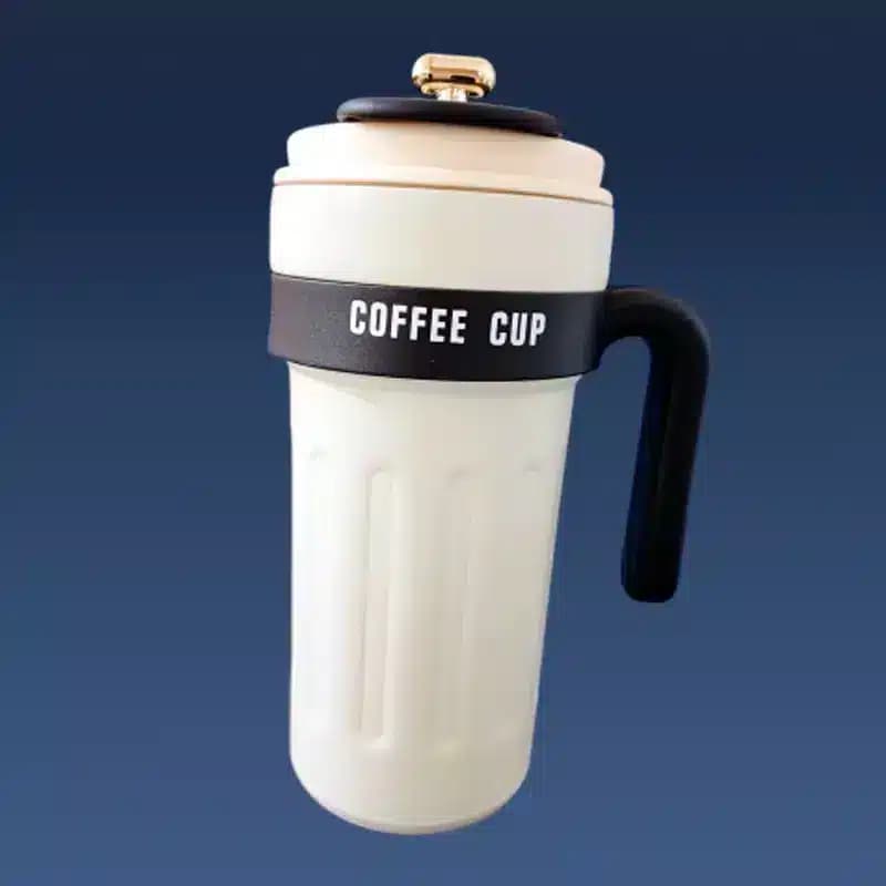 تراول ماگ دسته‌دار استیل 650 میلی‌لیتر با نمایشگر دیجیتال دما | مدل Coffee Cup — تصویر ۷