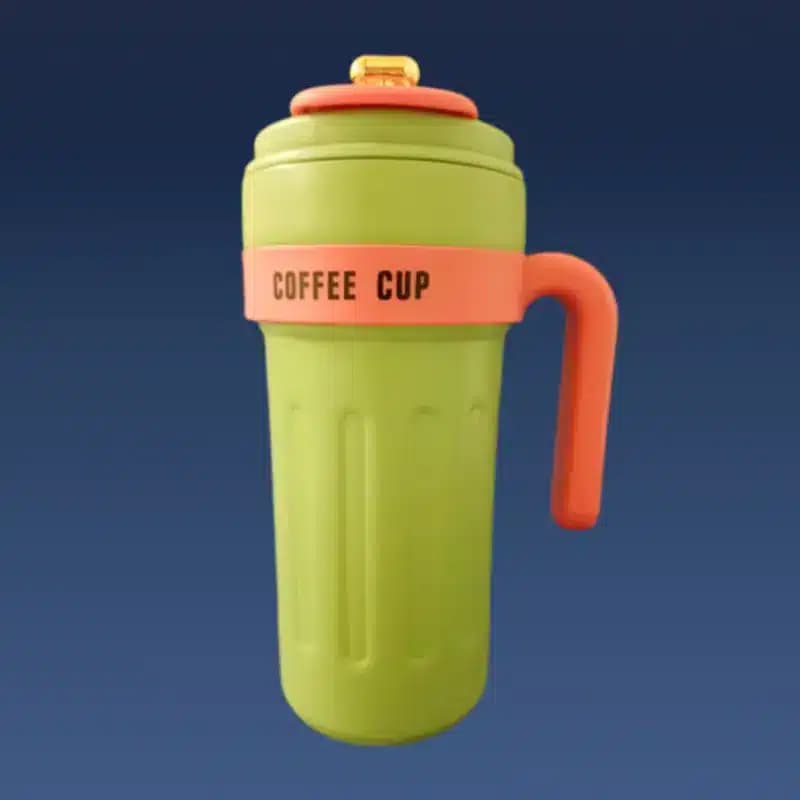 تراول ماگ دسته‌دار استیل 650 میلی‌لیتر با نمایشگر دیجیتال دما | مدل Coffee Cup — تصویر ۳