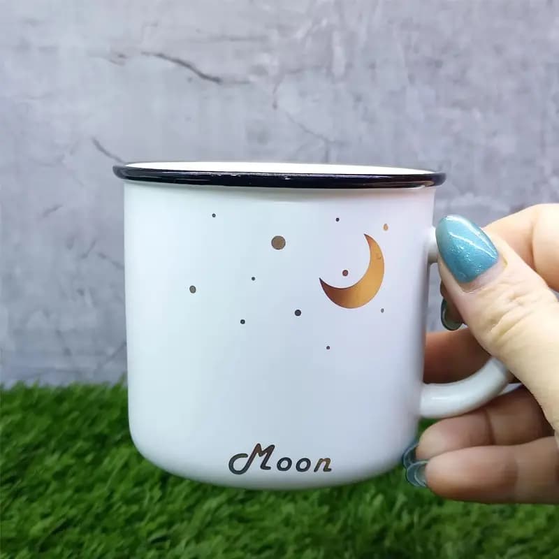 ماگ سرامیکی سفيد مشکی – طرح شب و روز — تصویر ۱۰
