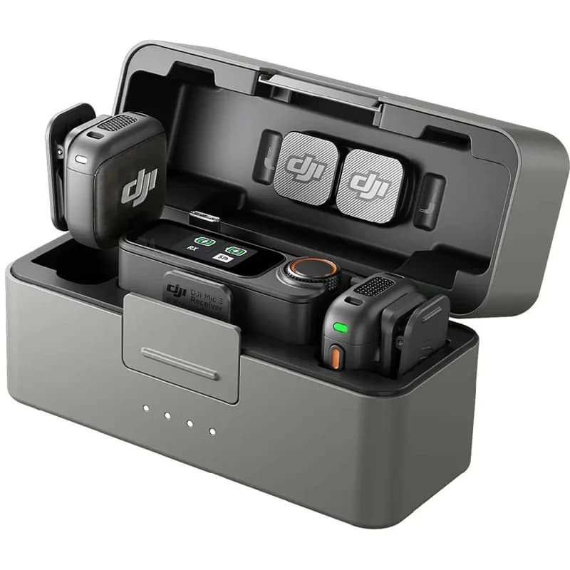میکروفون یقه‌ای بی‌سیم DJI Mic 3 – ضبط صدای حرفه‌ای و شفاف