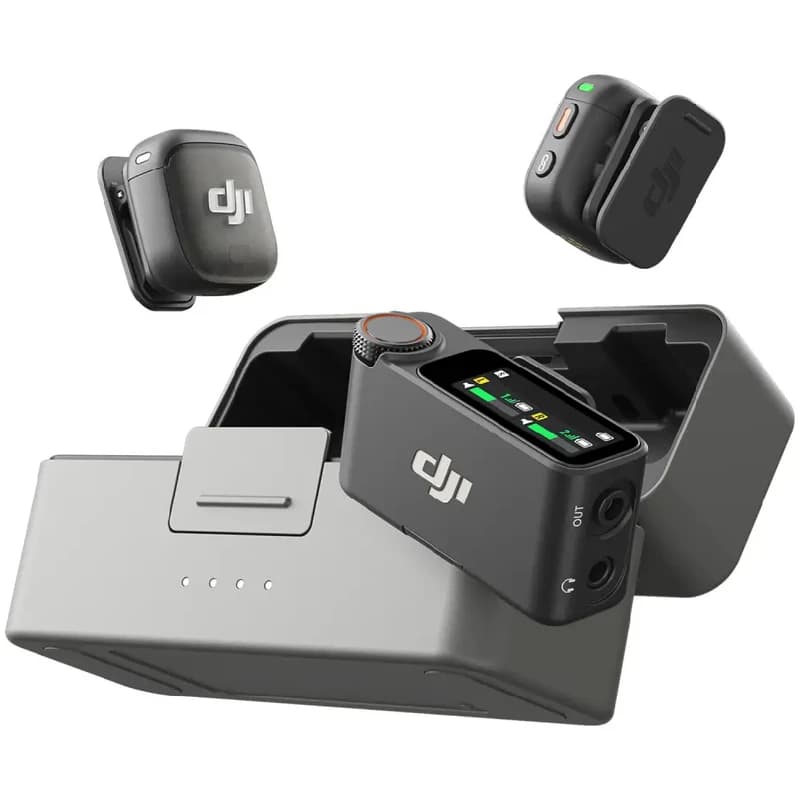 میکروفون یقه‌ای بی‌سیم DJI Mic 3 – ضبط صدای حرفه‌ای و شفاف — تصویر ۲