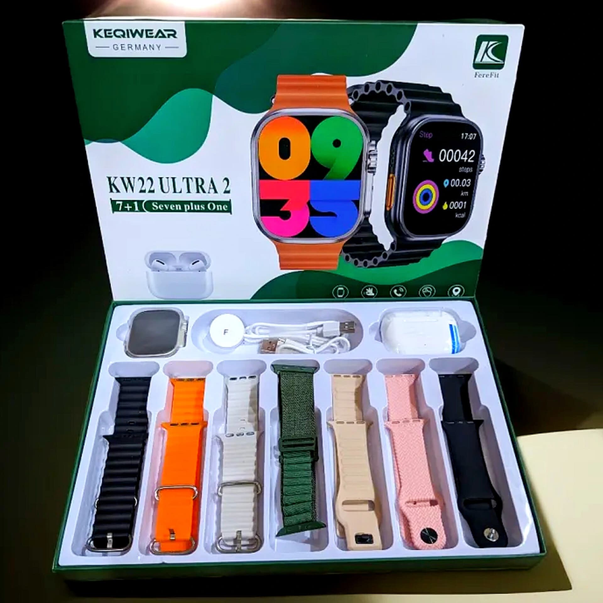 ساعت هوشمند KW22 ULTRA 2 با هدفون بلوتوثی — تصویر ۳