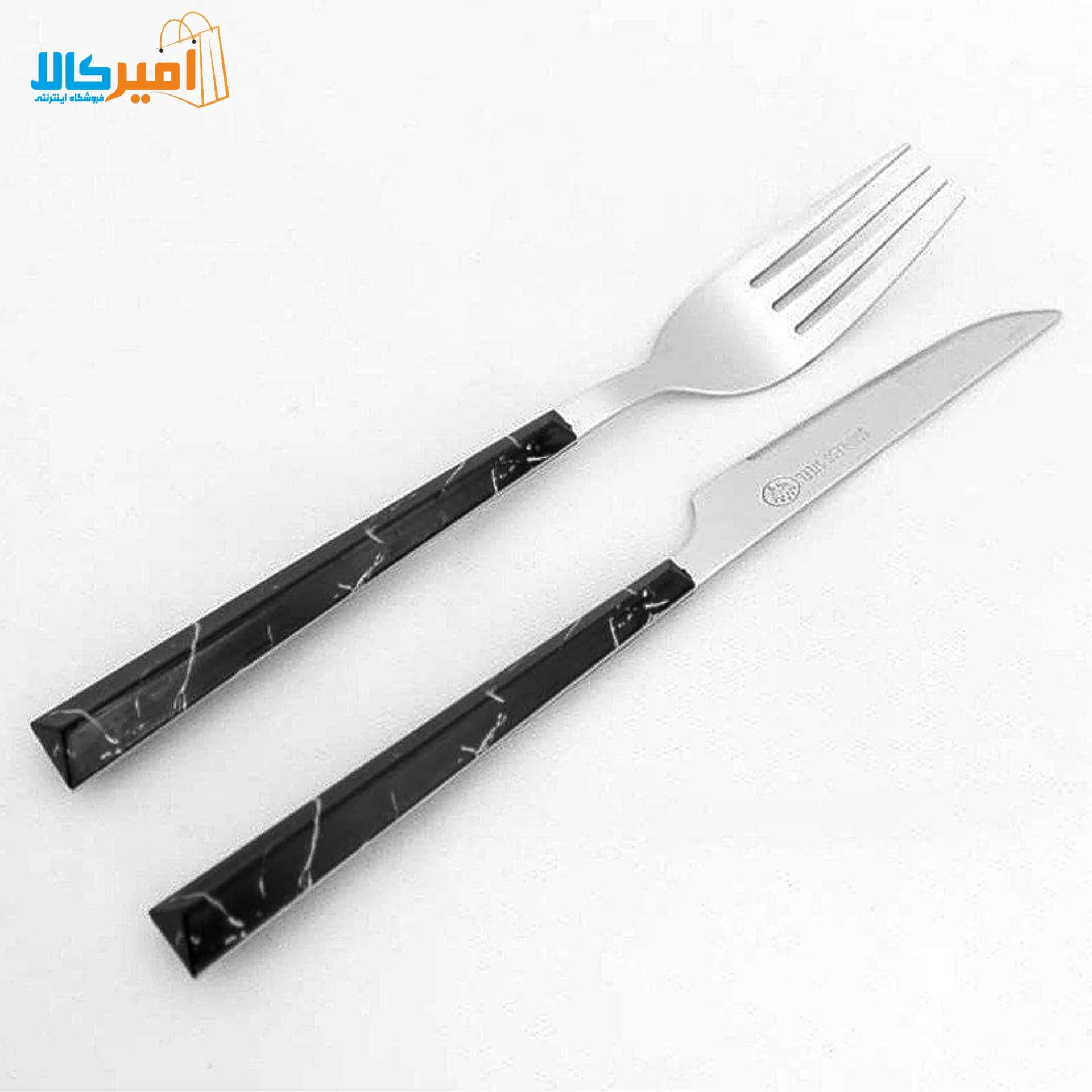 سرویس کارد و چنگال میوه خوری 12 پارچه MG مدل Marble