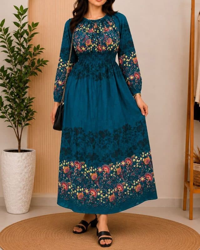 پیراهن ساحلی زنانه حاشیه دار 7627 — تصویر ۷