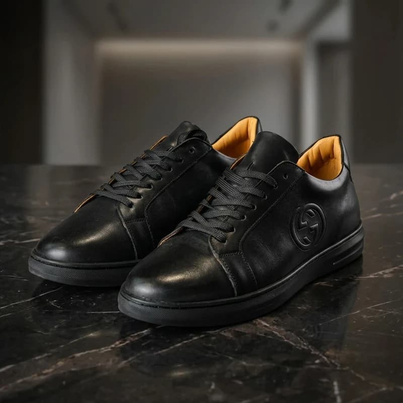 ونس چرم GUCCI مشکی-کد 94 — تصویر ۶