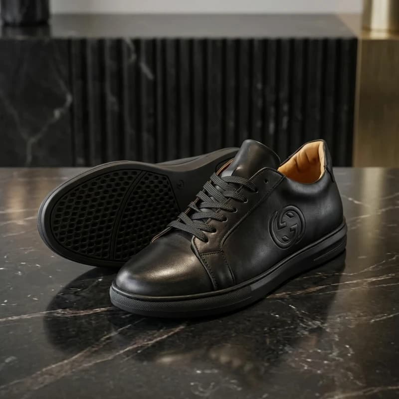 ونس چرم GUCCI مشکی-کد 94 — تصویر ۸