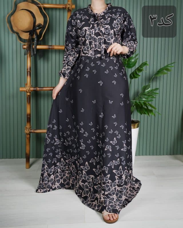 پیراهن کلوش پروانه 7611 — تصویر ۱۲