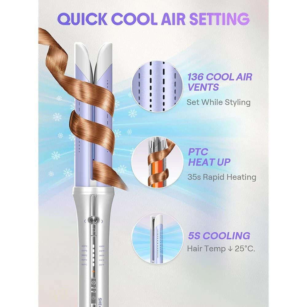 فر کننده مو چرخشی شیگلم One Touch Airflow Styler Pro 32mm | با تکنولوژی هوای خنک — تصویر ۱۰