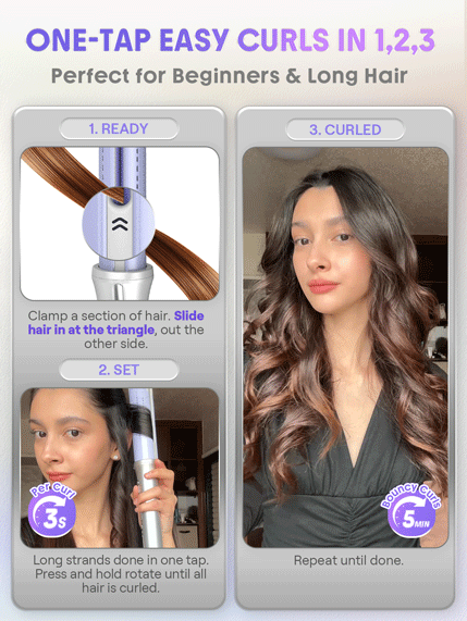 فر کننده مو چرخشی شیگلم One Touch Airflow Styler Pro 32mm | با تکنولوژی هوای خنک — تصویر ۵