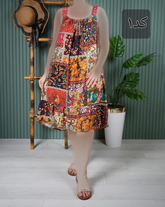 سارافون زنانه بندی نخ خارجی E7605