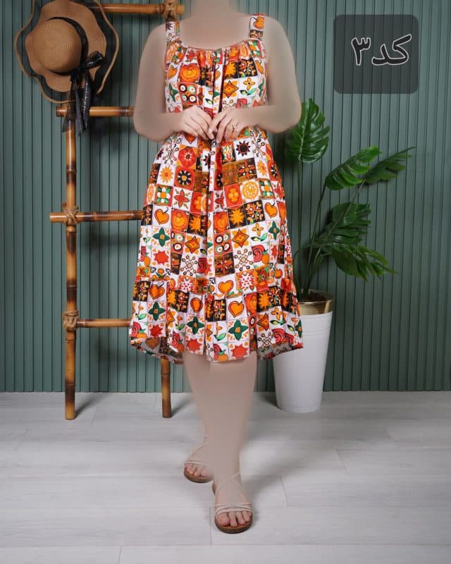 سارافون زنانه بندی نخ خارجی E7605 — تصویر ۶