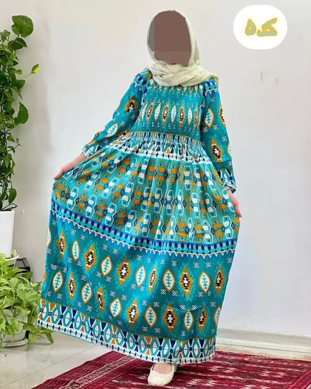 پیراهن ساحلی کریشه هندی آپتین T7596 — تصویر ۶