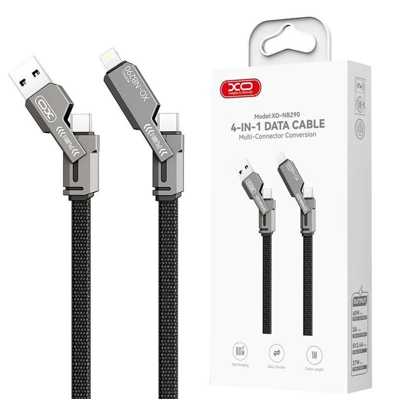 کابل شارژ چندکاره فست شارژ 60 وات ایکس او XO-NB290 طول 1 متر — تصویر ۸