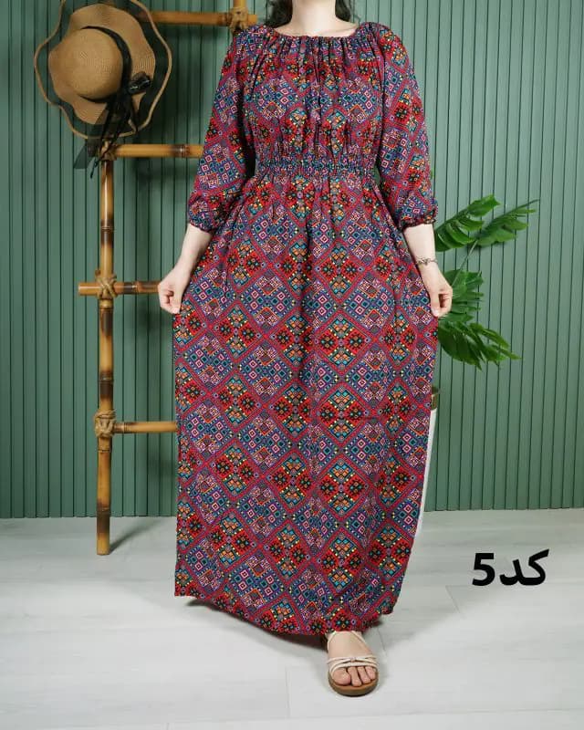 پیراهن ساحلی نخی خارجی U7589 — تصویر ۶