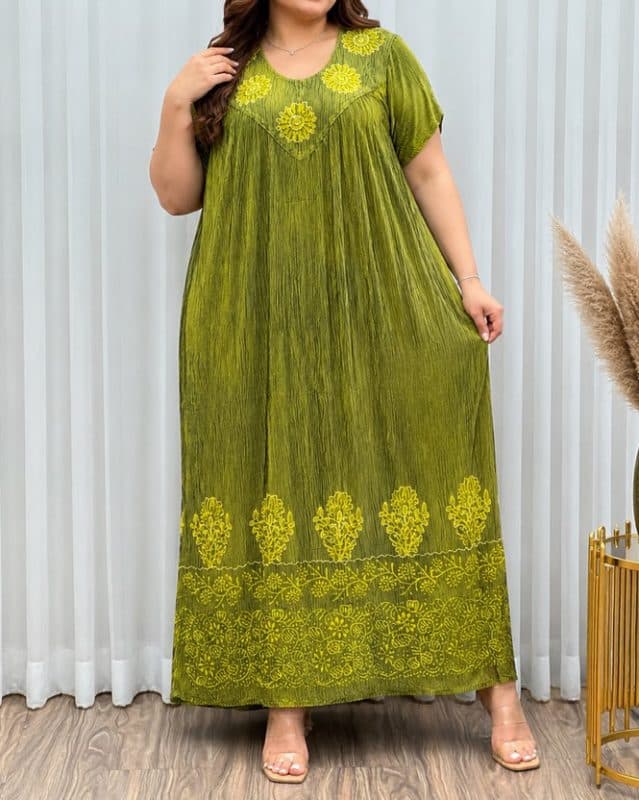 پیراهن کریشه هندی سایزبزرگ 7570 — تصویر ۱۱