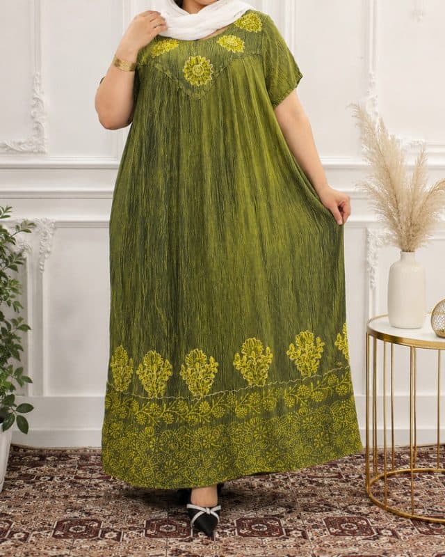 پیراهن کریشه هندی سایزبزرگ 7570 — تصویر ۹