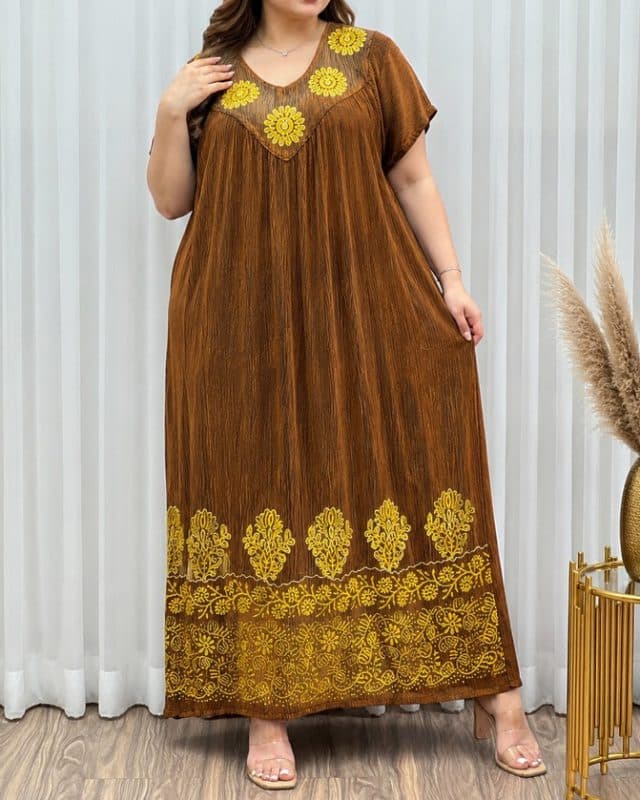 پیراهن کریشه هندی سایزبزرگ 7570 — تصویر ۱۰