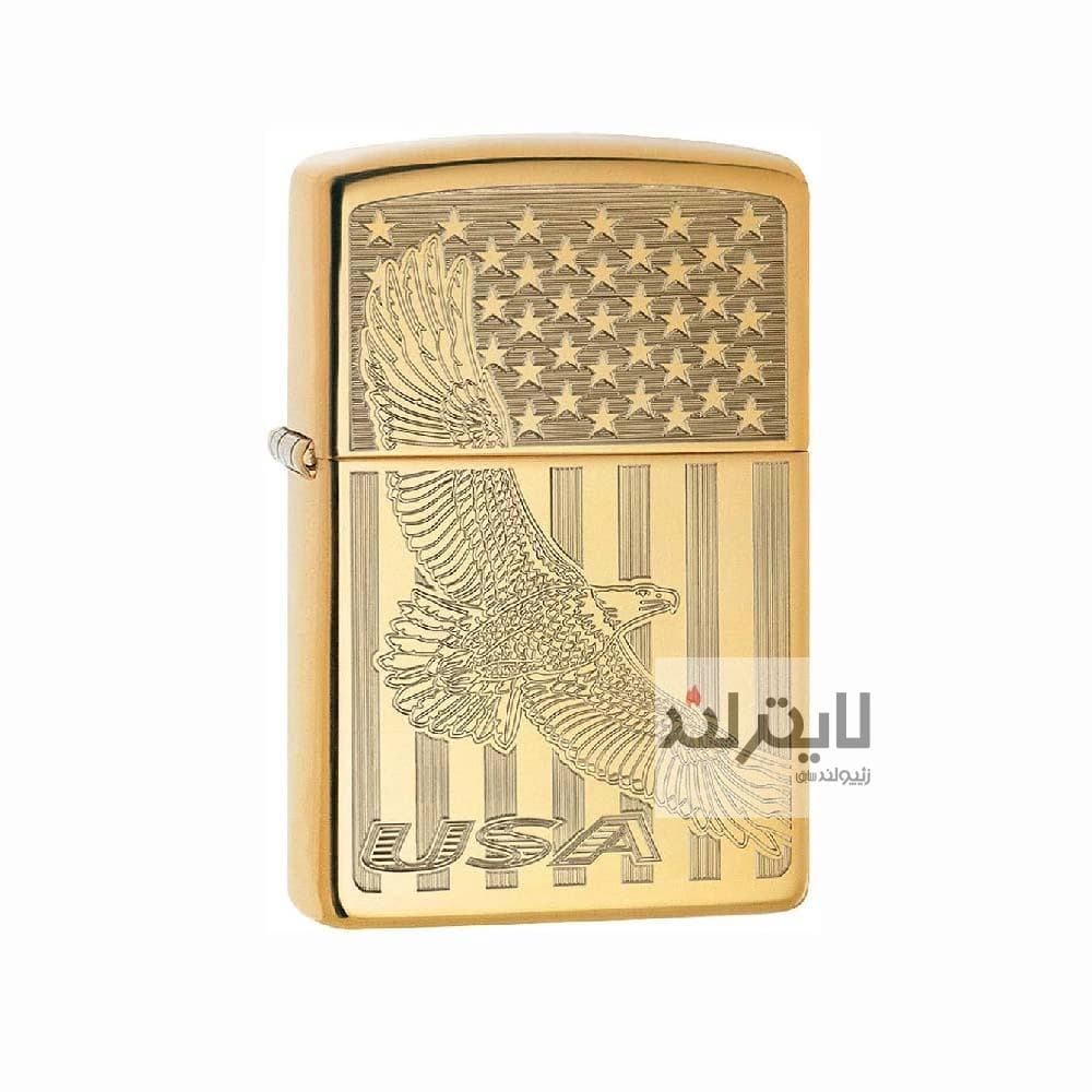 فندک زیپو مدل USA Flying Eagle کد 254b — تصویر ۳
