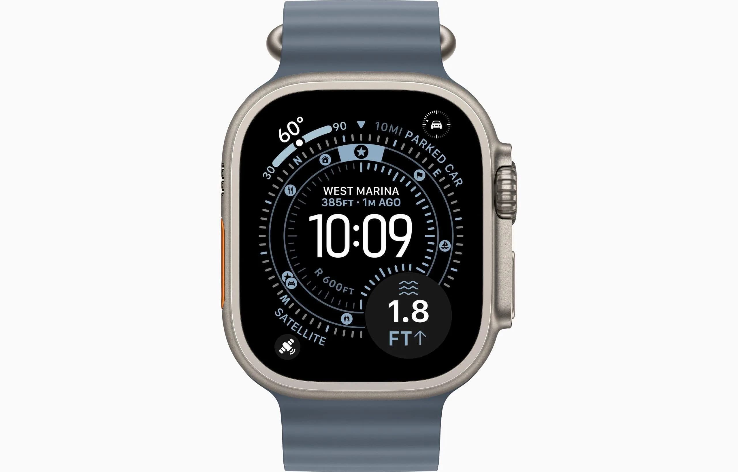 ساعت هوشمند اپل الترا 3 کیس نچرال 49 میلی متری بند اوشن | 2025 Apple Watch Ultra 3 49mm natural titanium case ocean band — تصویر ۹