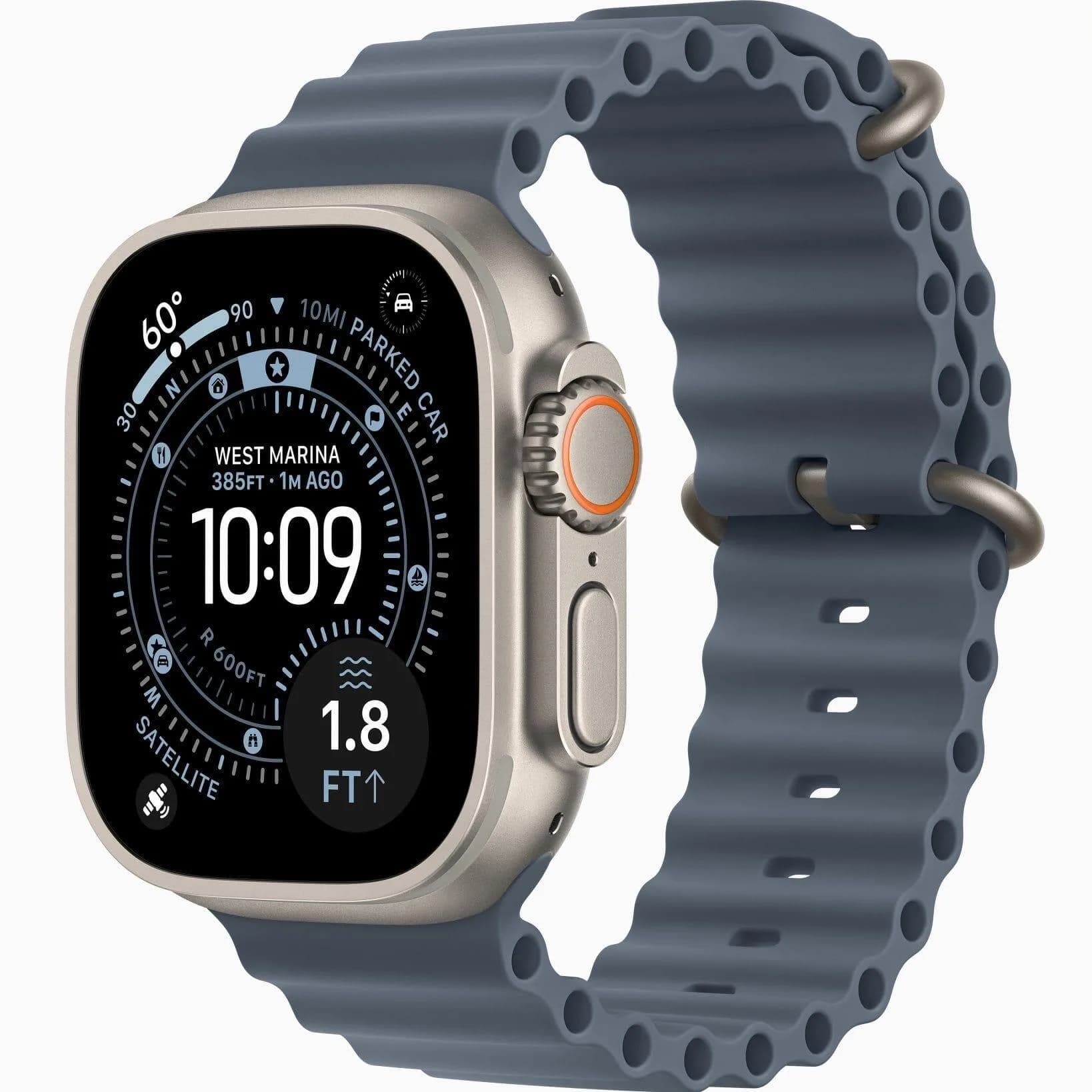 ساعت هوشمند اپل الترا 3 کیس نچرال 49 میلی متری بند اوشن | 2025 Apple Watch Ultra 3 49mm natural titanium case ocean band — تصویر ۸