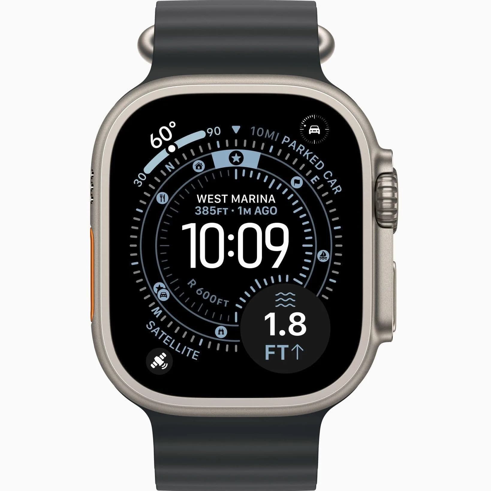 ساعت هوشمند اپل الترا 3 کیس نچرال 49 میلی متری بند اوشن | 2025 Apple Watch Ultra 3 49mm natural titanium case ocean band — تصویر ۴
