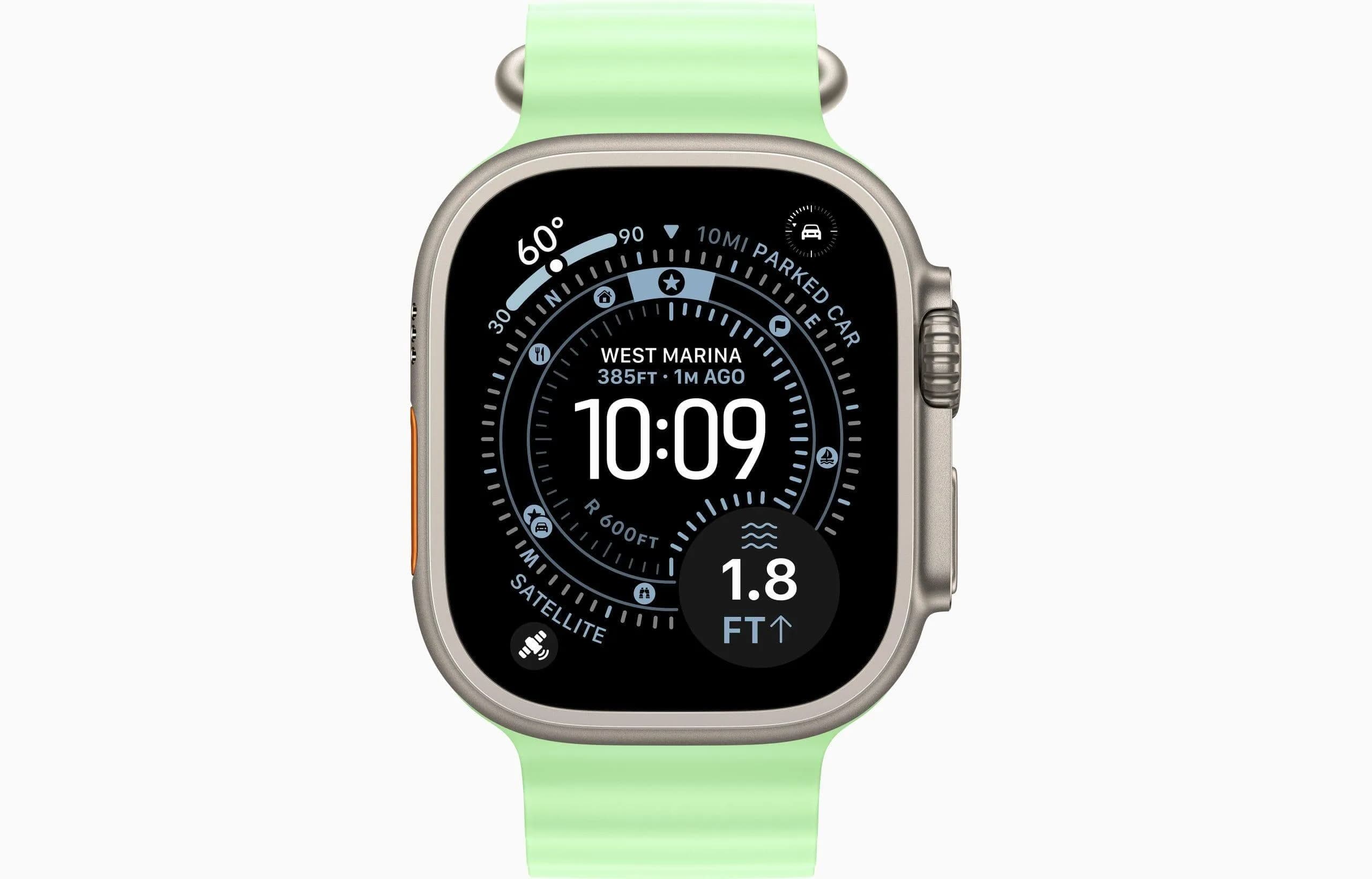 ساعت هوشمند اپل الترا 3 کیس نچرال 49 میلی متری بند اوشن | 2025 Apple Watch Ultra 3 49mm natural titanium case ocean band — تصویر ۶