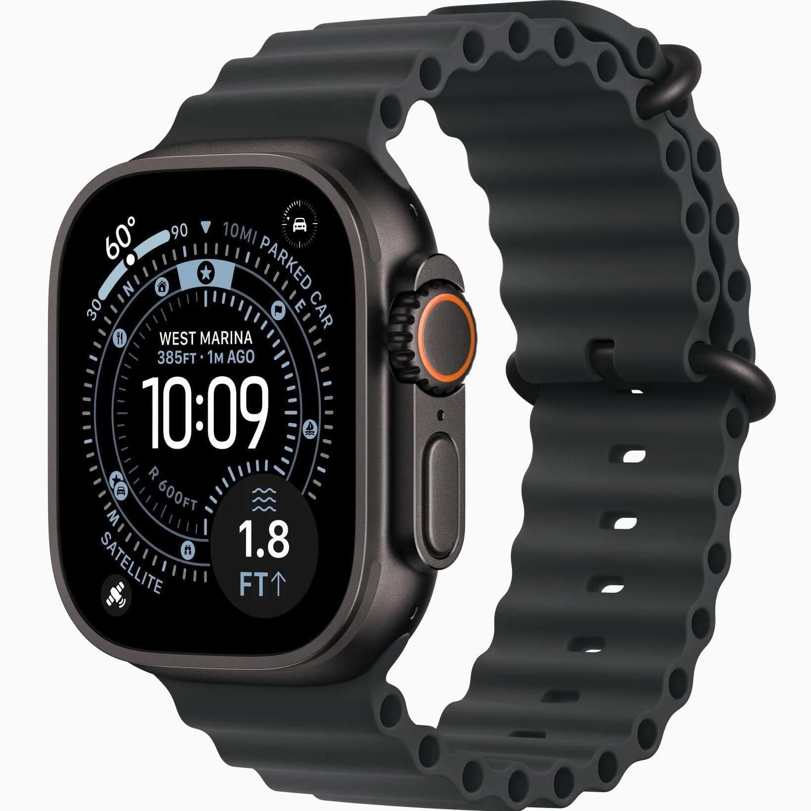 ساعت هوشمند اپل الترا 3 کیس مشکی 49 میلی متری بند اوشن | 2025 Apple Watch Ultra 3 49mm black titanium case ocean band — تصویر ۸