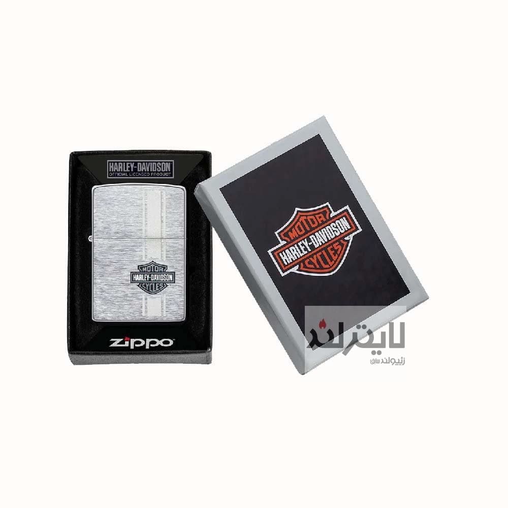 فندک زیپو مدل Harley-Davidson Logo Brushed Chrome کد 49828 — تصویر ۱۰