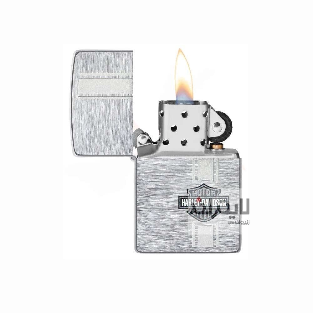 فندک زیپو مدل Harley-Davidson Logo Brushed Chrome کد 49828 — تصویر ۷