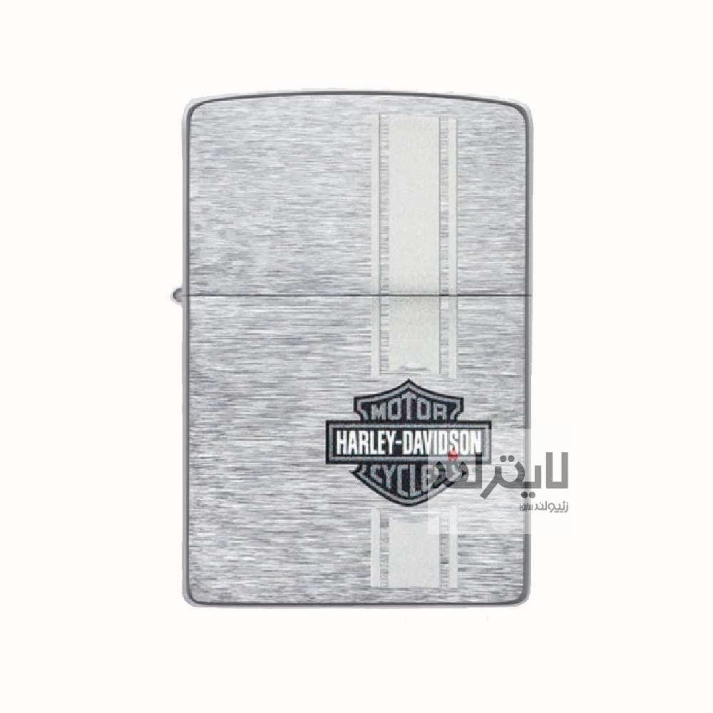 فندک زیپو مدل Harley-Davidson Logo Brushed Chrome کد 49828