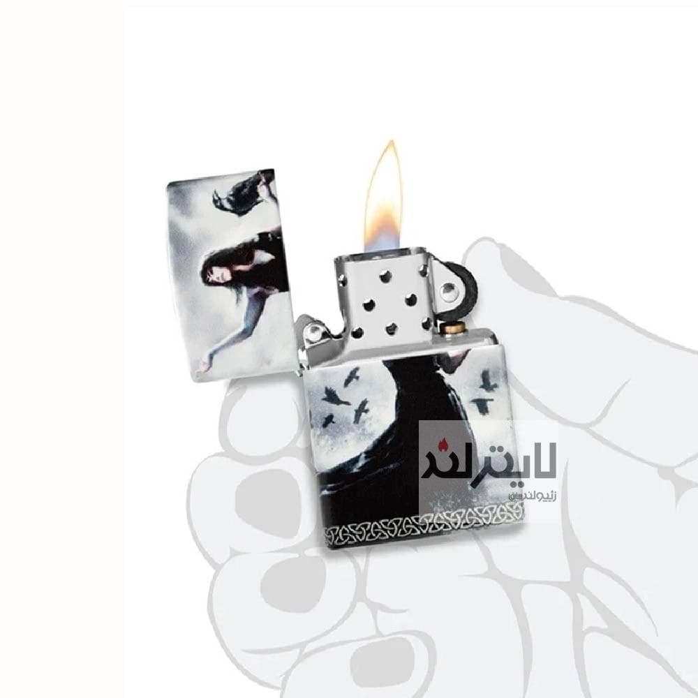 فندک زیپو مدل Mazzi Gothic Lady Ravens 540 Color کد 48969 — تصویر ۱۱