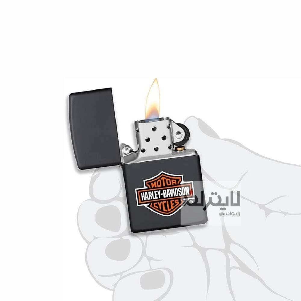 فندک زیپو مدل Harley-Davidson® Logo Black Matte کد 218HD — تصویر ۳