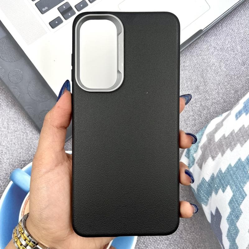 قاب گوشی Galaxy S25 FE سامسونگ Texture سیلیکونی Leather Case لنز کرومی — تصویر ۳